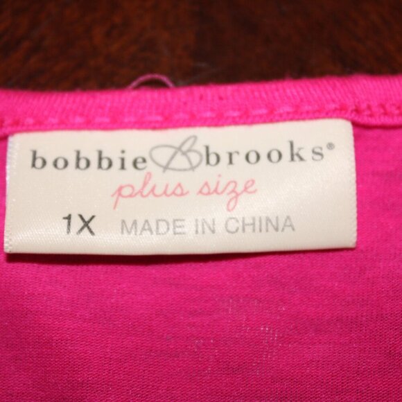 Bobbie & Brooks Hot Pink Lace Tank 1X Sheer Layering Y2K Cottagecore - Picture 5 of 9